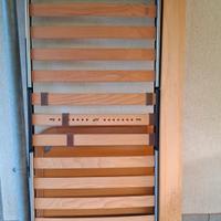 letto singolo con rete in doghe