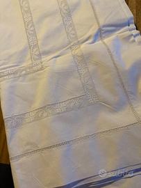 Pregevole e prezioso lenzuolo in lino fatto a mano