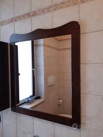 Specchio + mobiletto arte povera 