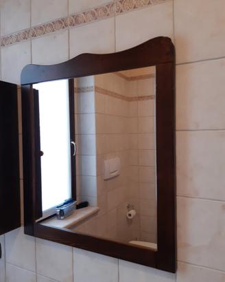 Specchio + mobiletto arte povera 