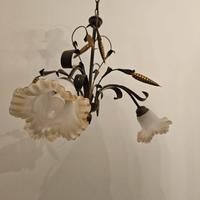 lampadario in ferro battuto