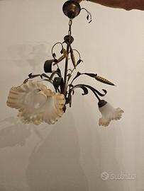 lampadario in ferro battuto