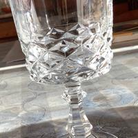 Set di 6 calici in vetro cristallo.