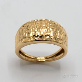 ANELLO ORO GIALLO 18 KT A FASCIA18 KT E.567