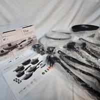 Tris di padelle in pietra lavica + accessori 11Pcs