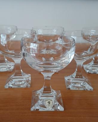 6 Bicchieri Coppa in Cristallo Vintage