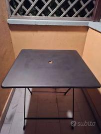 Tavolo da Esterno Pieghevole in Metallo