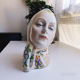 Volto Testa Donna Ceramica - Ronzan