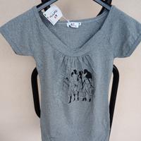 T-shirt stampa e strass Gymnik Taglia M  Nuova