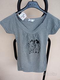 T-shirt stampa e strass Gymnik Taglia M  Nuova