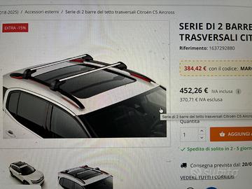 Barre portatutto Citroen C5 Aircross