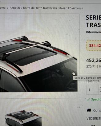 Barre portatutto Citroen C5 Aircross