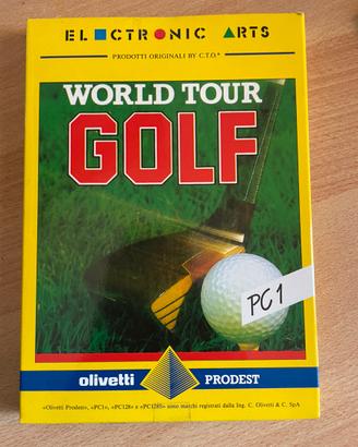 Game  msdos Olivetti Prodest PC1 World Tour Golf