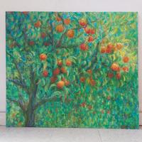 Quadro moderno olio su tela . Aranceto 