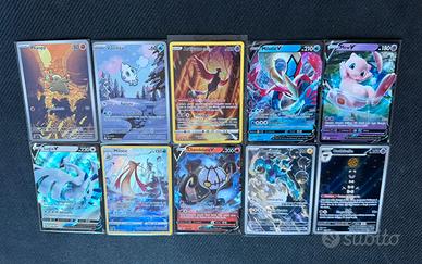 Lotto 10 Carte Pokemon Ultra Rare V