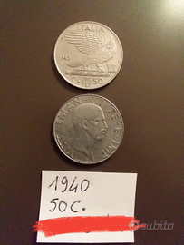 Monete 50 centesimi