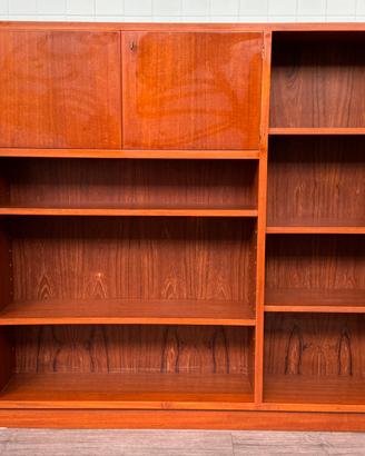 Libreria vintage anni 60 in teak in stile svedese