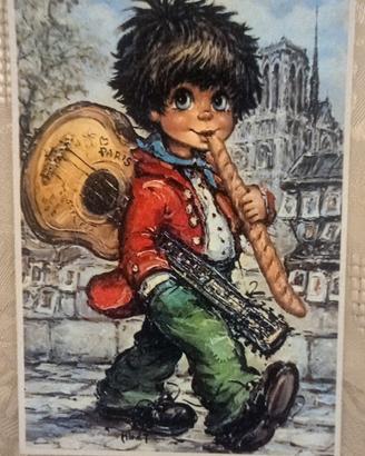 Cartolina Vintage "Les Mômes" non viaggiata 