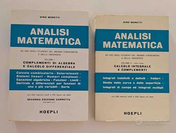 Analisi Matematica Vol 1 e 2 - Gino Moretti HOEPLI