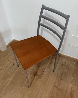 Set 6 sedie cucina metallo e legno