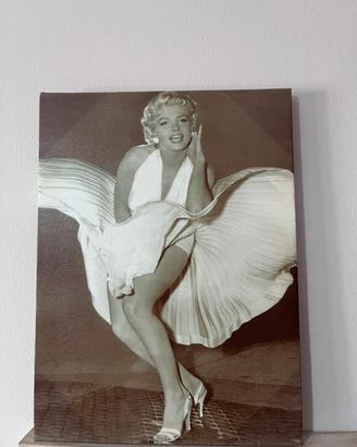 Quadro bianco e nero Marilyn Monroe