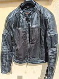 completo moto misto pelle