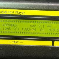 WORDBOX  MIDI TEXT PLAYER PER TASTIERE ROLAND