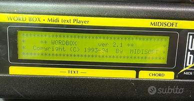 WORDBOX  MIDI TEXT PLAYER PER TASTIERE ROLAND