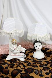 Set di 2 Lampade da comodino Vintage stile Pierrot