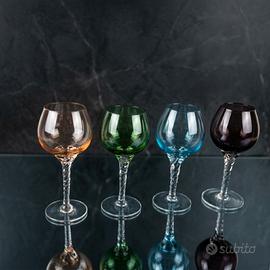 Set 4 Bicchieri Murano Vintage Anni '60/'70