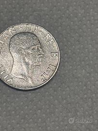 Moneta 0,50 € di lire anno 1940, splendida