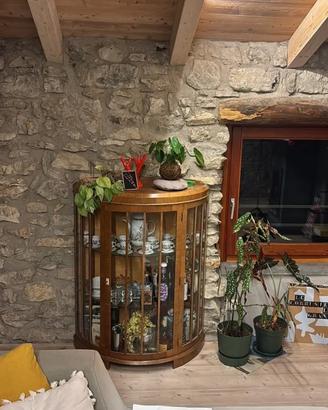 Vetrina Art Déco anni ’30 in legno e vetro