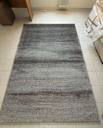Tappeto moderno a pelo lungo grigio sfumato 290x20