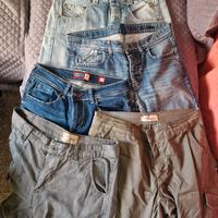 set 5 panataloni - jeans taglia 44-46-48