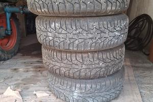 4 cerchi in ferro e 4 pneumatici inv. fiat panda