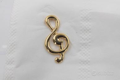 Pin/Spilla Chiave di Violino in Oro 18k
