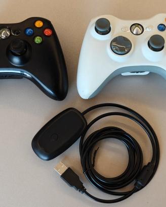 Coppia Controller Wireless Xbox 360 + dongle PC