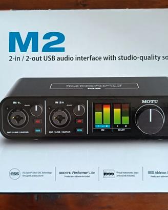 Scheda Audio MOTU  M2 NUOVA, accesa 1 volta x test