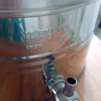 Fusto acciaio inox 15 litri con rubinetto 