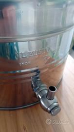 Fusto acciaio inox 15 litri con rubinetto 