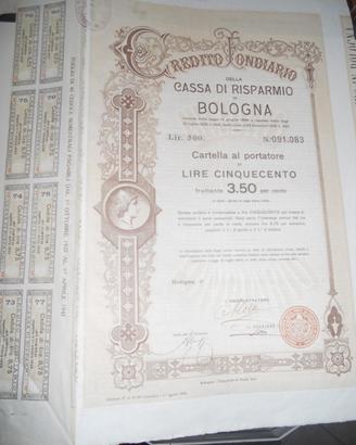 Cartella cassa di risparmio di bologna