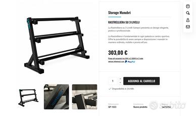 Rastrelliera manubri Gatepro 3 livelli- come nuova