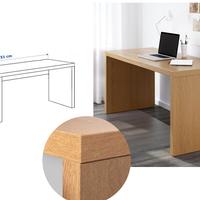 scrivania malm color noce