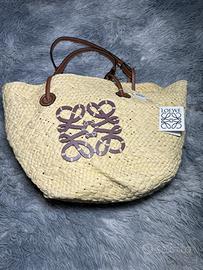 Borsa Loewe Tote in rafia - Nuova