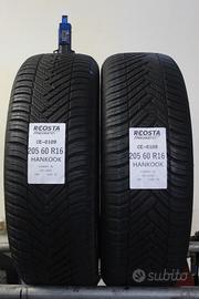 2 PNEUMATICI USATI 205 60 R16 96H HANKOOK 4 STAGIO
