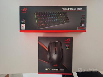 mouse, tastiera e tappetino rog asus