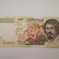 100000 lire Caravaggio
