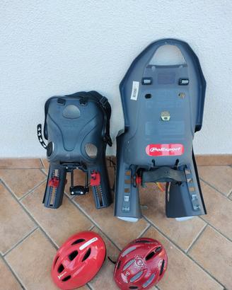 caschi e seggiolino per bici