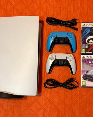 PS5 standard con lettore + 2 controller e 2 giochi
