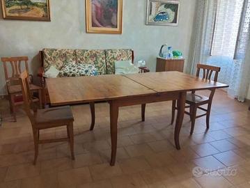 Tavolo da pranzo allungabile in legno massello